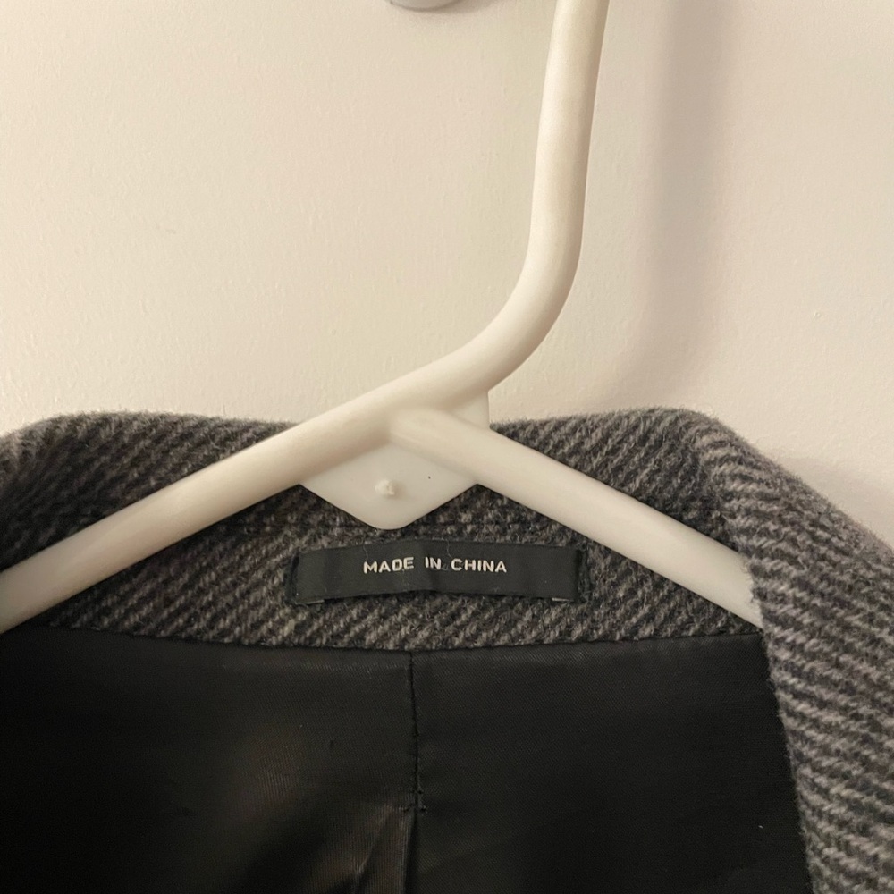 Gray Herringbone Coat - image 3